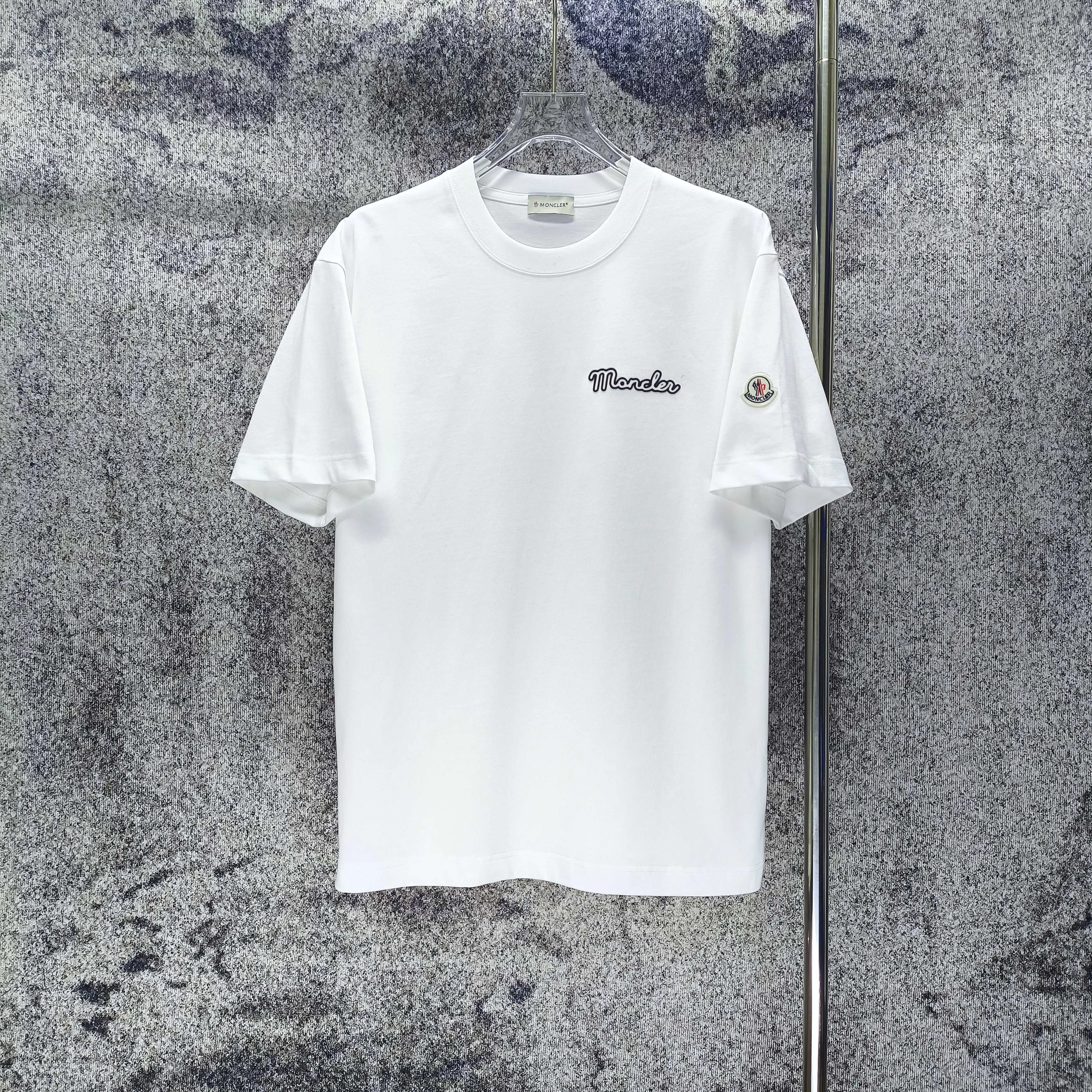 MONCLE* 2026 New Arrival ➕ logo t Same Style Size S M L XL XXL Black White
